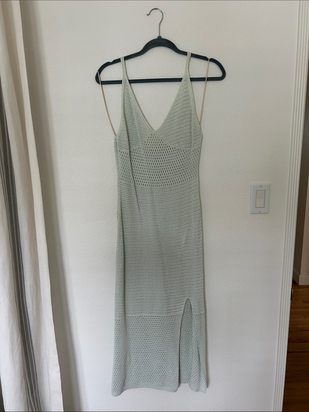 Aritzia Light Blue Knit Slip Dress